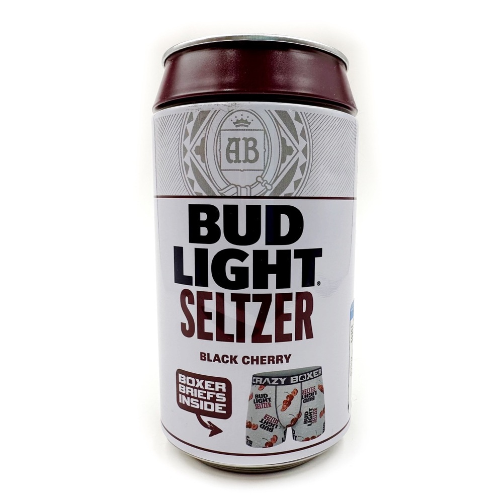 Bud Light Seltzer Black Cherry Boxer Briefs Mens XL Underwear Fun Novelty Gift